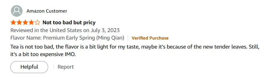 Screenshot from Amazon: EFOOFAN Longjing product page